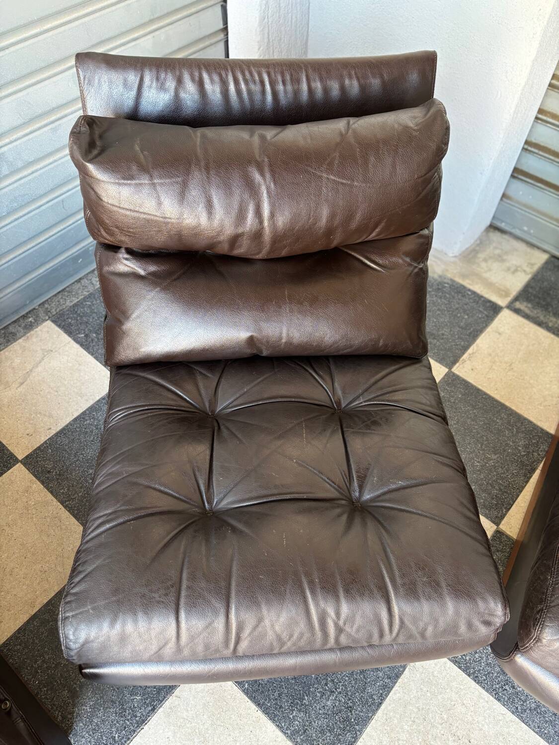 Chauffeuse cuir Roche Bobois