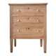 Petite commode 3 tiroirs bois brut- finition bois brut - 81 cm