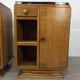 Pair of bedside tables art deco style marble black portor
