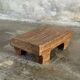 Small stool, accent stool in solid blond teak wabi-sabi L30 W8.5 H6.