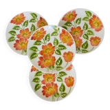 4 vintage dessert plates Moulin des Loups Orchies model Ontario 210677