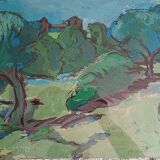 Pascale Rigat-Esselin (born in 1952) - Gouache - 32,5 x 44 cm - signed, dated 90