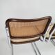 Chaises tubulaires chromées vintage 1970 Italie