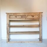 Ancien Buffet vaisselier bois brut