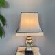 Living room lamp in cracked earthenware style, handmade decoration, 20th century