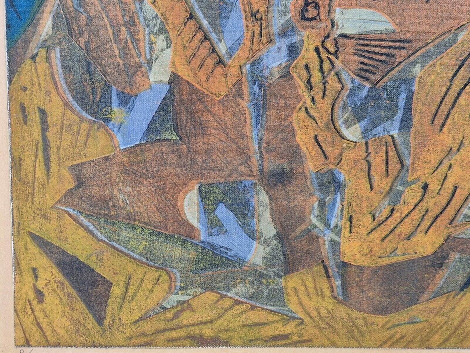 Piet Koenen, Modern Surrealist Composition, Silkscreen & Mixed Media, 1990s