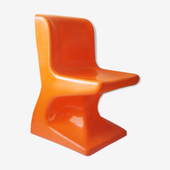 Orange chair by Patrick Gingembre for Selap