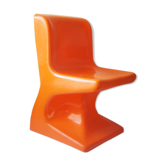 Orange chair by Patrick Gingembre for Selap