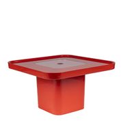 Table de canapé rouge par Peter Ghyczy pour Horn Collection