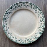 Opaque porcelain flat plate from Gien Terre de Fer, Montigny model