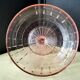 Art Deco pink molded pressed glass compote bowl on foot