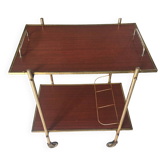 Desserte vintage métal doré plateau style formica