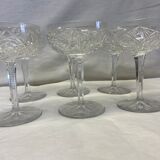 6 crystal champagne glasses