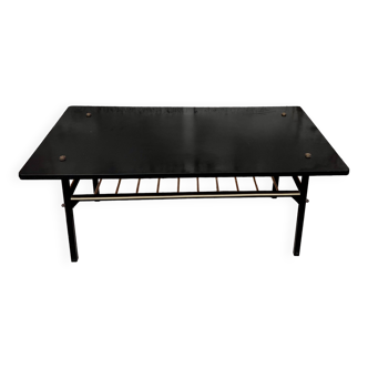 Black Formica coffee table vintage design