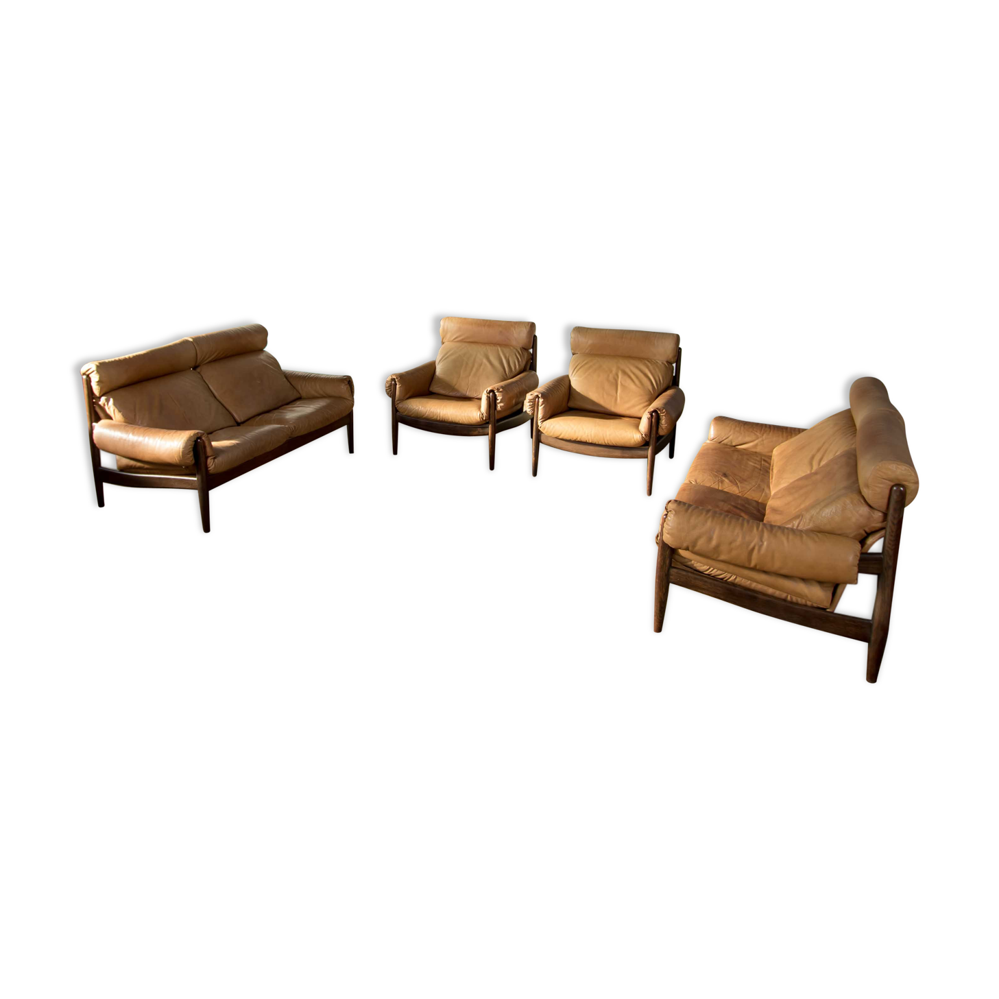 Leather living room set by Durlet