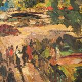 Impressionist oil - Study of a Cathedral