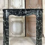 Cheminée de style Louis XV en marbre vert des Alpes circa 1900