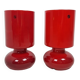 Pair of vintage lykta glass bedside lamps from Ikea 90s