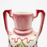 Art Nouveau vase in barbotine Longchamp Terre de Fer