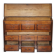 Georgian oak commode with a folding top, English, 18th century.