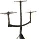 Three-branched wrought iron candle holder, 1950s