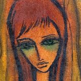 Tableau peinture portrait signée Sevek