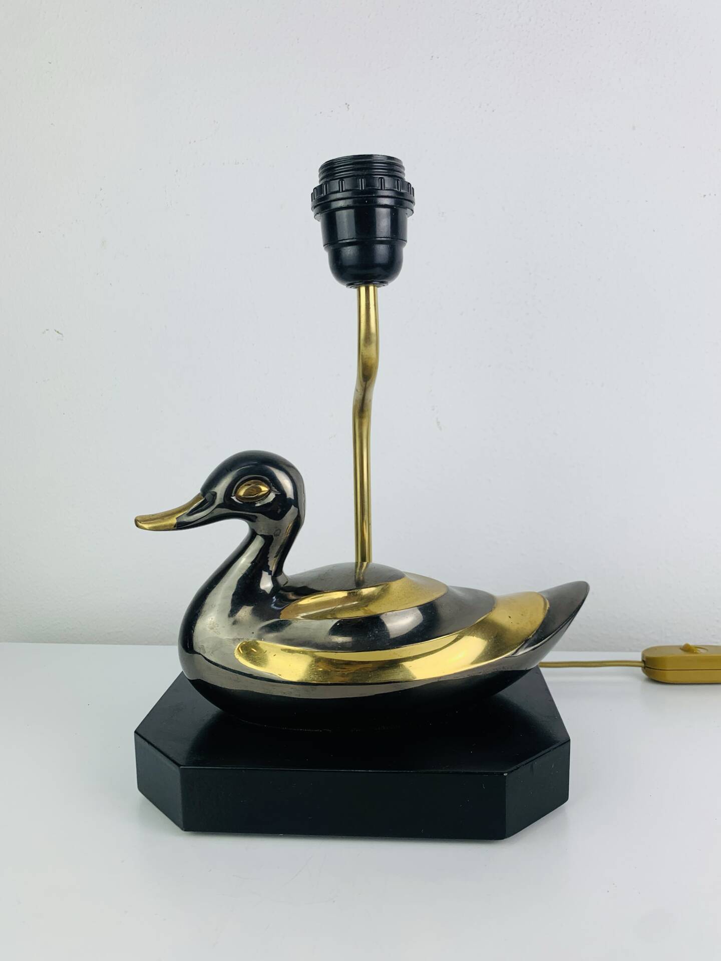 Lampe canard en laiton vintage