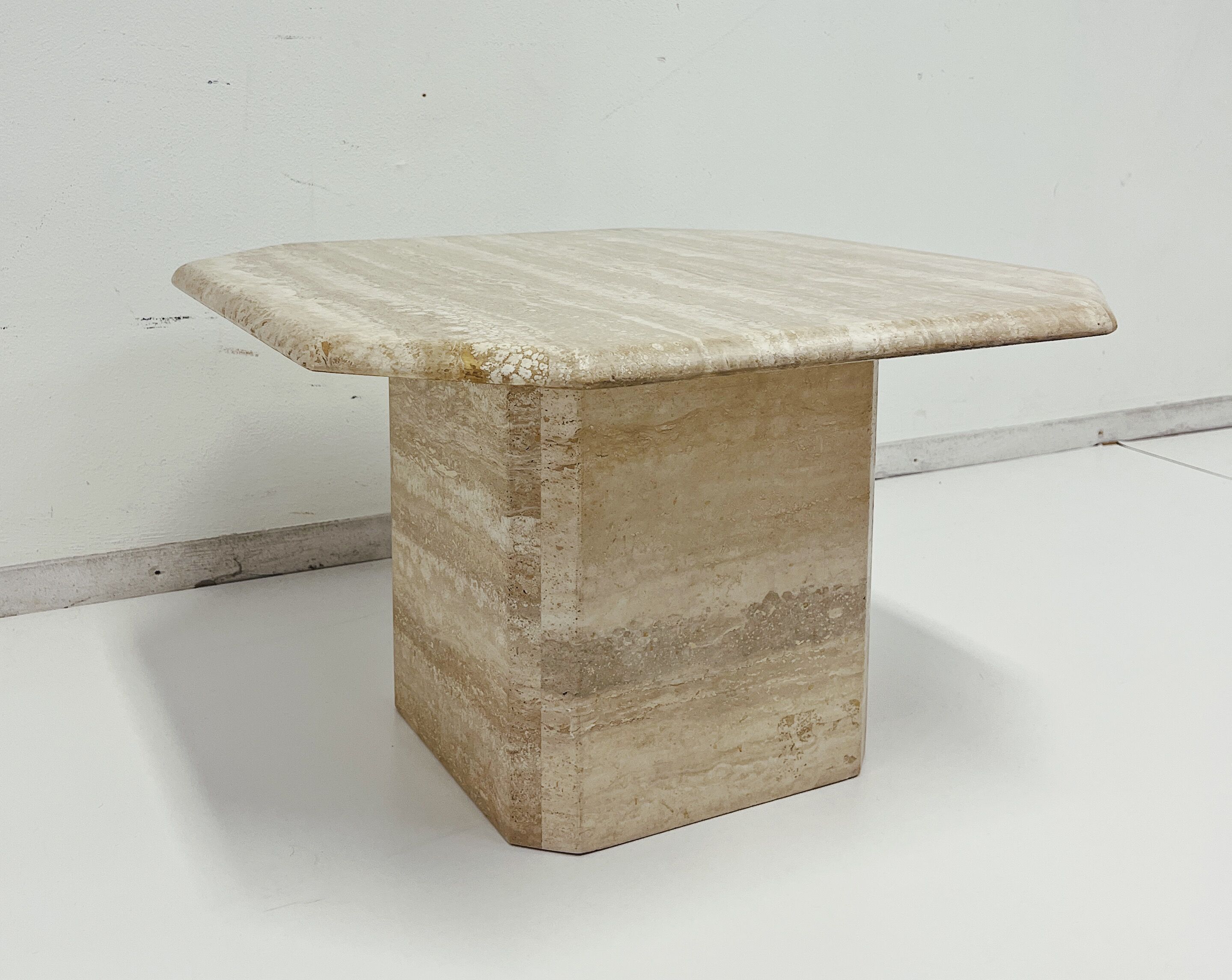Travertine coffee table