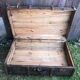 Old wooden transport trunk late 19th century vintage