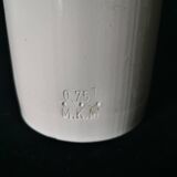 bottle, stoneware carafe, white ceramic, MKM