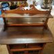 Art nouveau walnut storage cabinet