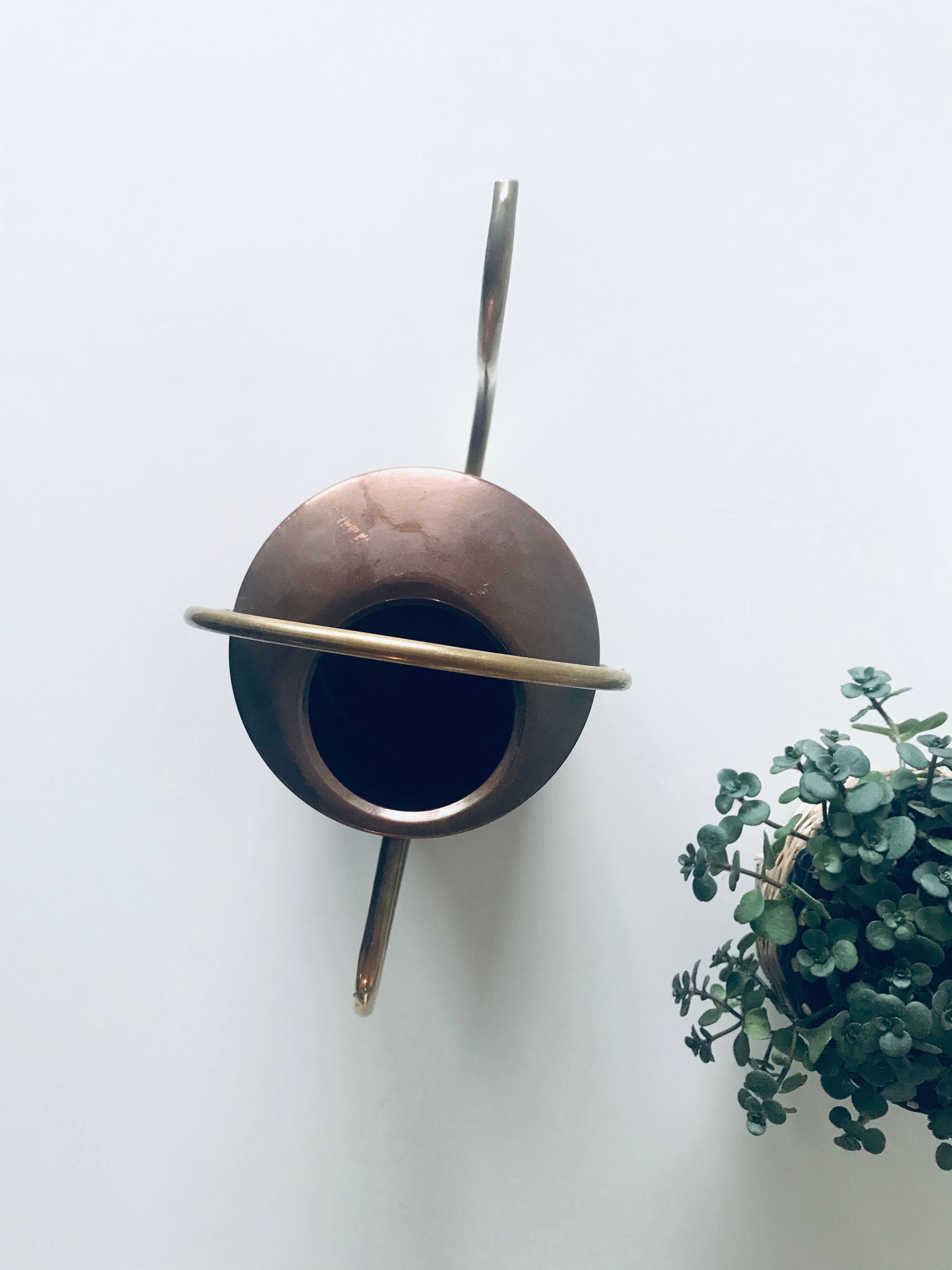 Arrosoir en laiton et cuivre