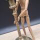 Antique brass candle holder