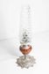 Table or bedside lamp of 1960 ceramic silvered metal glass