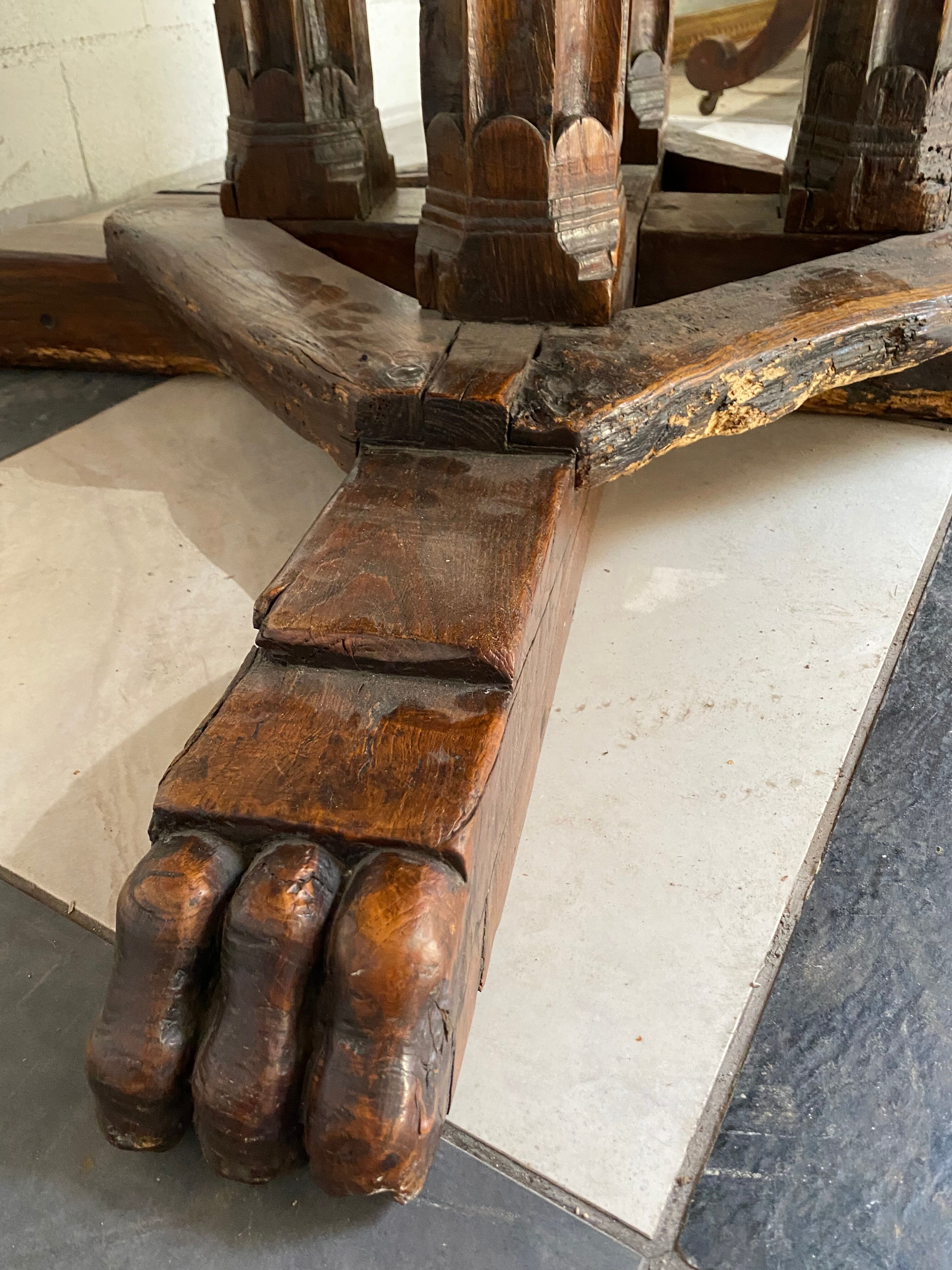 Medieval Gothic round table high period castle