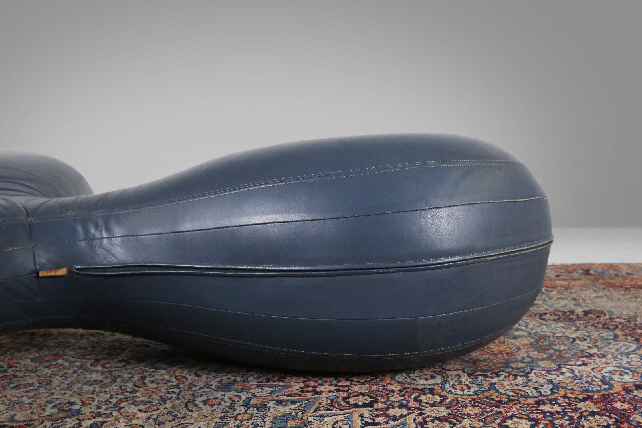 Leather Pouf by Lowie Vermeersch for Durlet, Belgium 1999