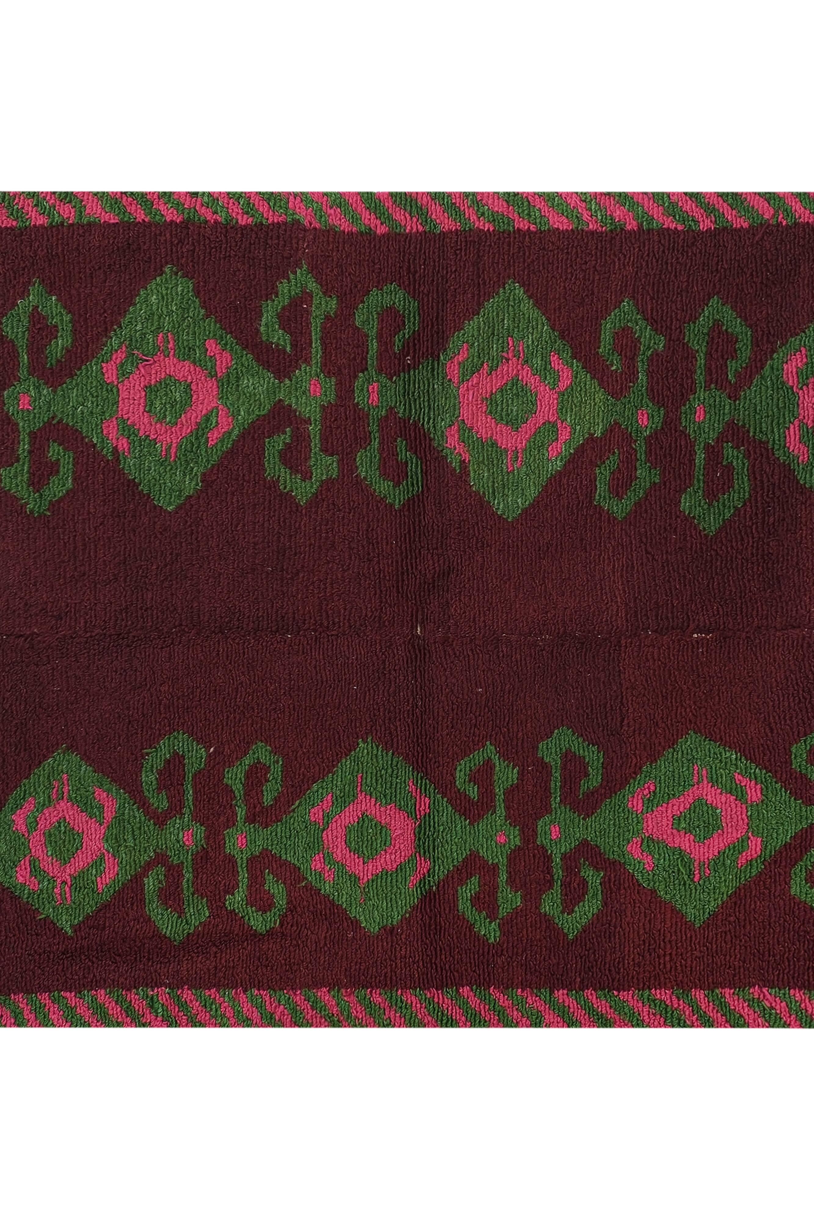 Tapis vintage turc de oushak tissé à la main 128x141 cm