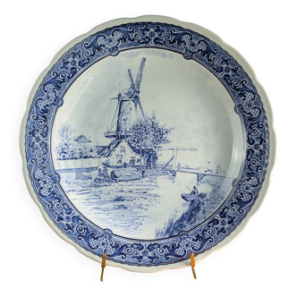 Grande Assiette Décorative Delfts Royal Shpinx Maastricht Bleue 31cm