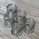5 vintage silver metal spring egg cups