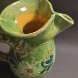 Enamelled terracotta pitcher, Spain, 20th century