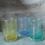 Bubbled water glasses Bourboule glassware