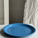 Set of 2 sky blue plates, one slotted