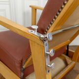 System armchair, Morris Art Deco chaise longue, France c. 1940