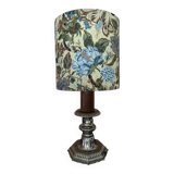 Baroque lamp in metal, wood and fabric