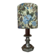Lampe baroque en métal, bois et tissu