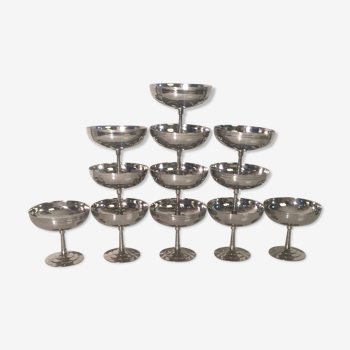 12 Letang Remy solid stainless steel ice cream cups