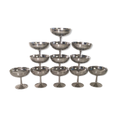 12 Letang Remy solid stainless steel ice cream cups