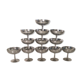 12 Letang Remy solid stainless steel ice cream cups