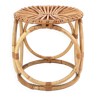 Rattan and bamboo stool, 70s