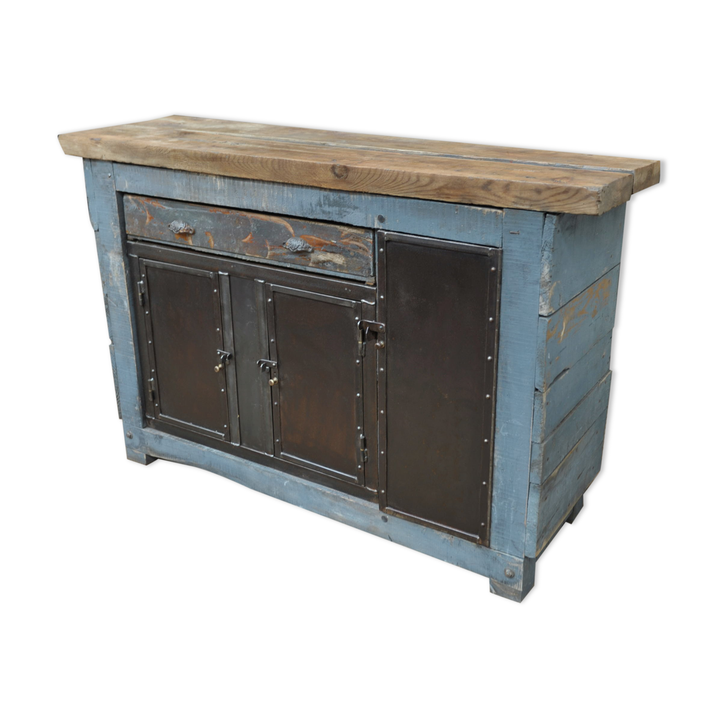 1930 workshop furniture in fir and metal